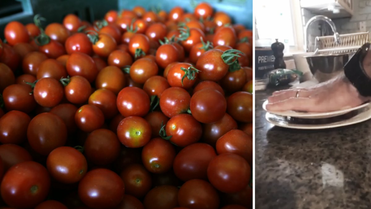 Smartaste sättet att dela tomater på.
